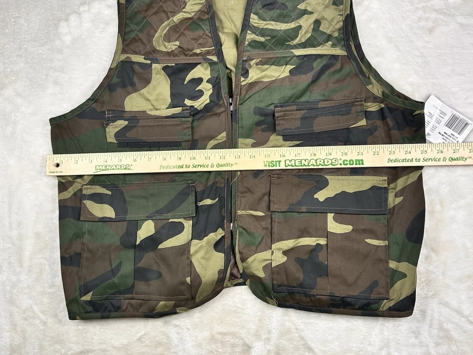 Northwest Territory Cammouflauge Deluxe Hunting Vest Men's Size XL Vintage - Image 4 of 4