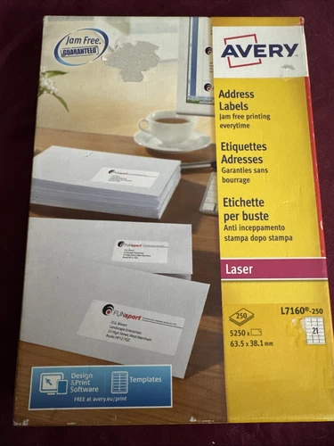 Avery L7160-250 addressing label Self-adhesive label White