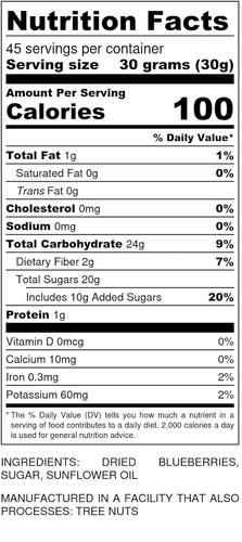3 lb Resealable Dried Blueberries - Gluten-Free & Slightly Sweetened Goodness - Picture 8 of 8