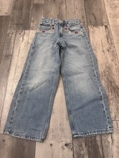 ZARA Kids Girls Embroidered Wide Leg Jeans Denim 8 Years