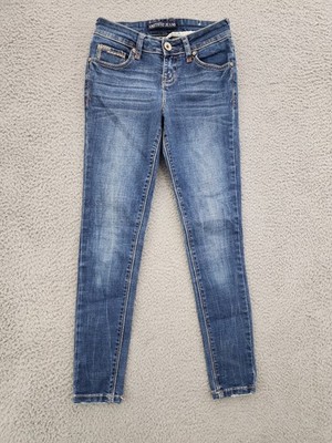Amethyst Jeans Skinny Women Size 0 Blue Medium Wash Distressed Stretch Casual