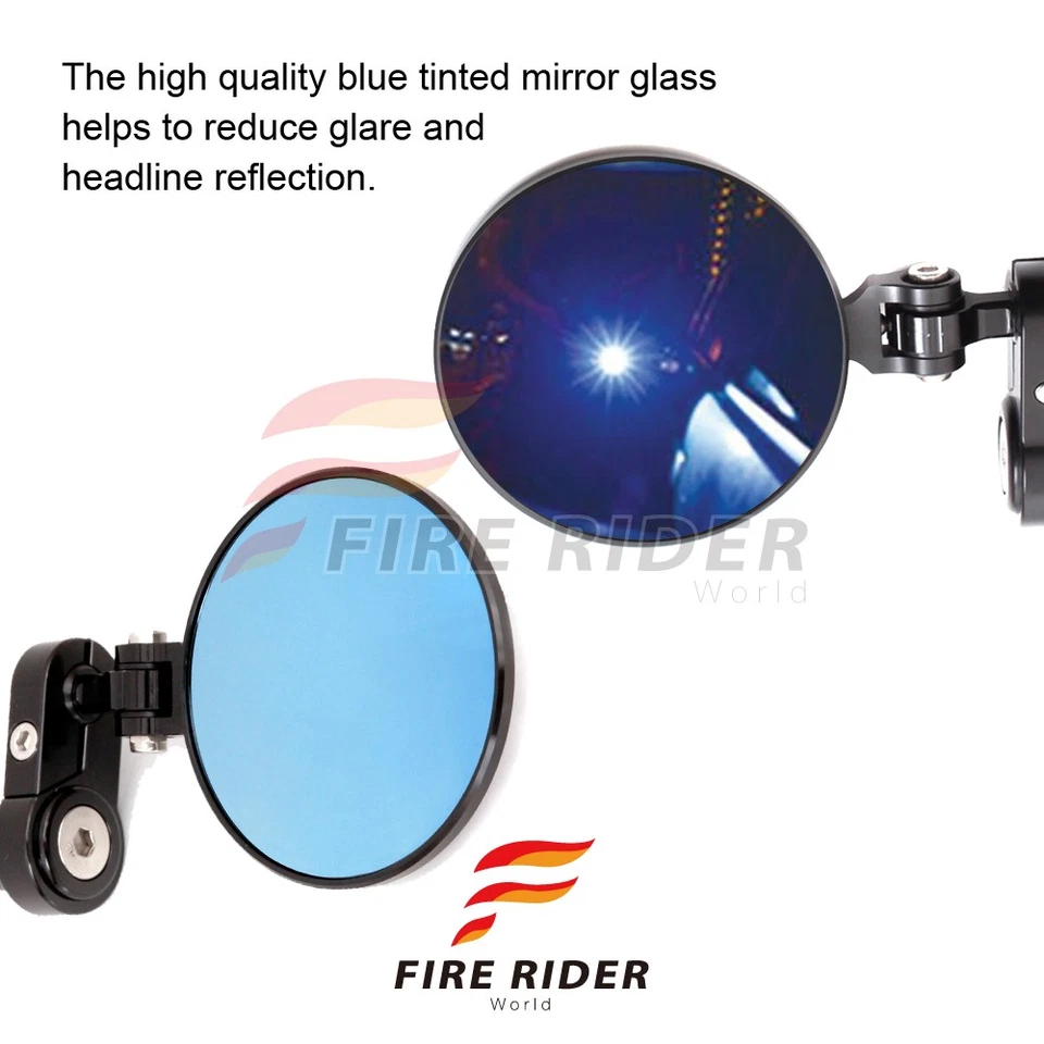 Foldable CNC Black Bar End Mirrors XP15 For Yamaha YP 250 / 400 Majesty All Year - Image 2 of 4