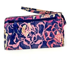 Vera Bradley Katalina Pink (2015) Front Zip Wristlet Wallet