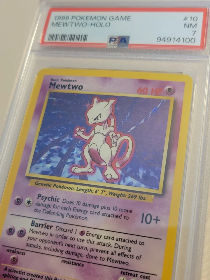 Mewtwo - Pokemon Base Set #10 - Near Mint PSA 7 - Original Legendary - Image 3 of 4