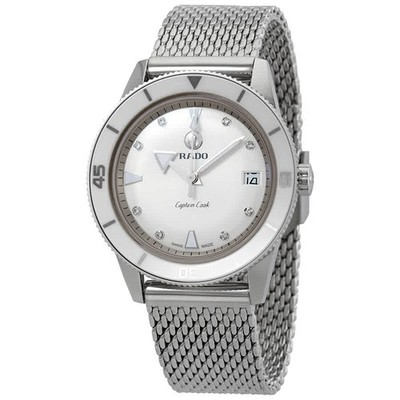 Rado HyperChrome Captain Cook Automatic Diamond Silver Dial Ladies Watch