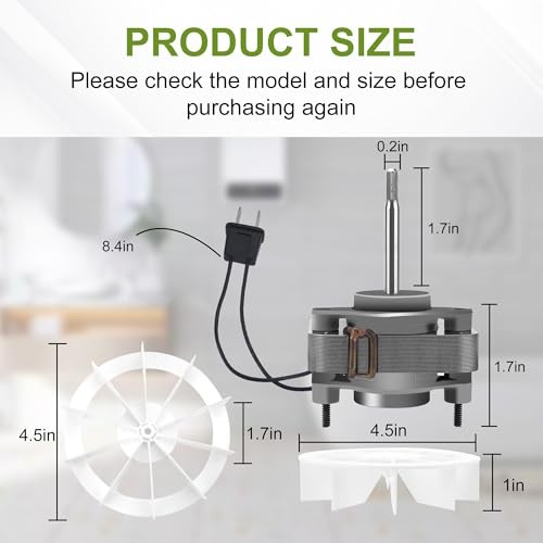 BP27 S9702038 Bathroom Vent Fan Motor and Ceiling Blower Wheel Replacement 1 - Picture 6 of 6