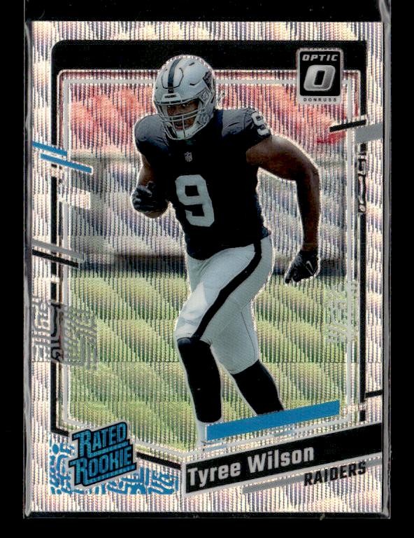 2023 Donruss Optic #262 Tyree Wilson Rated Rookie Wave #/300 Las Vegas Raiders