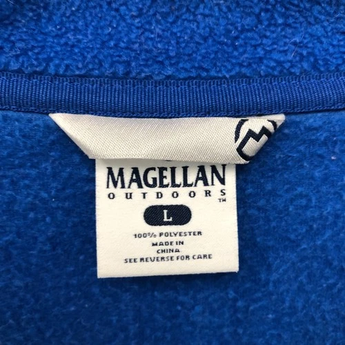 Magellan Jacket Large Adult Blue Fleece Full Zip Pockets Classic Outdoors Mens L image 6
