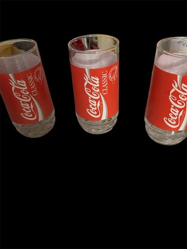 Lotto di sei bicchieri originali Formula Coca Cola Classic 10 oz Indiana Glass Co - Foto 3 di 3