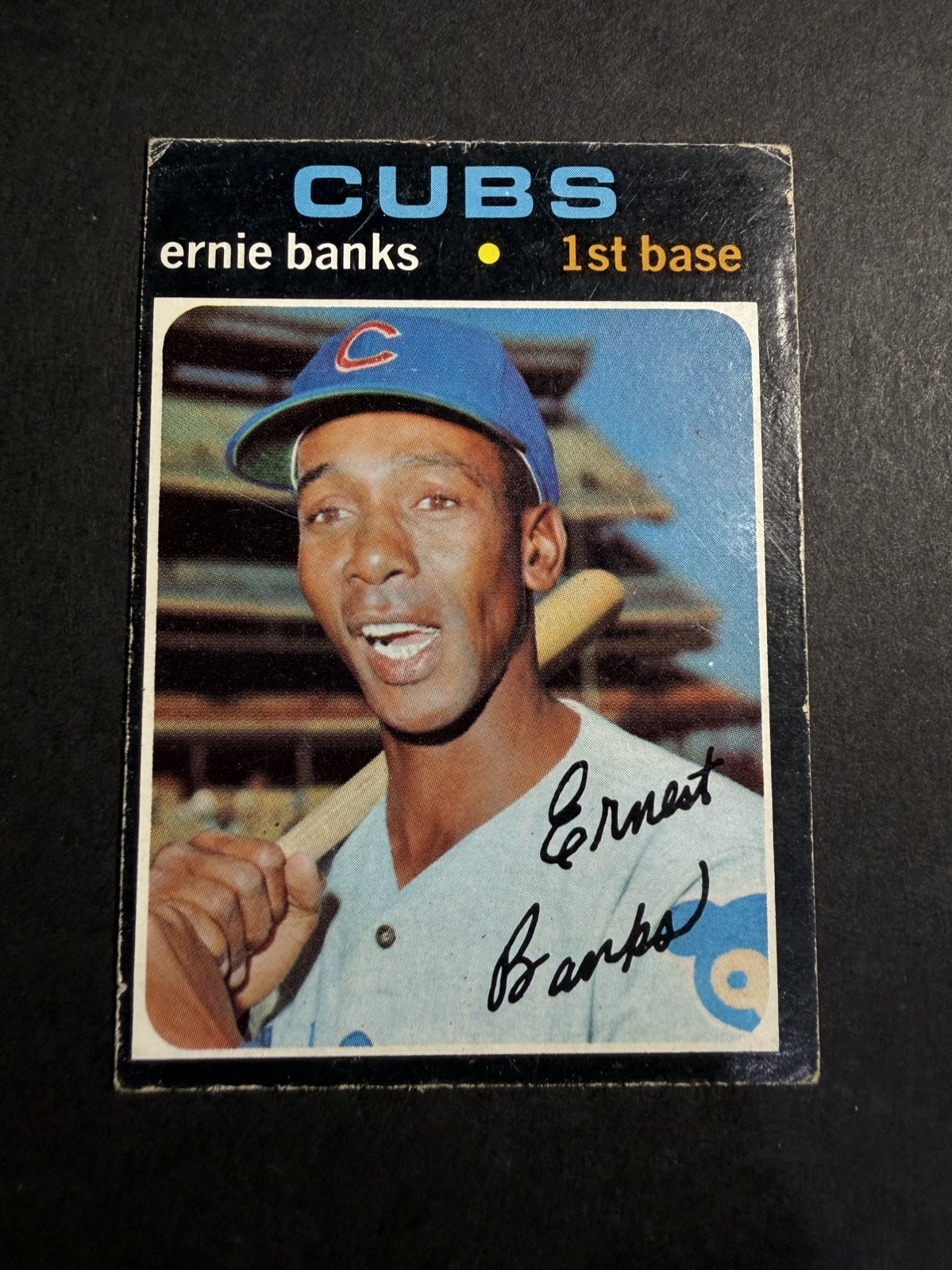 1971 Topps Ernie Banks #525 Cubs LOW GRADE 