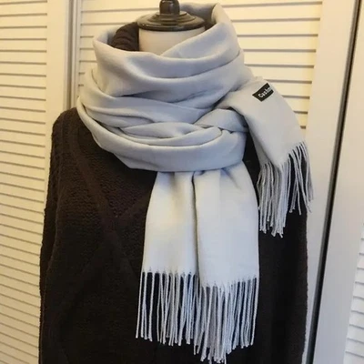 Pure Cashmere Scarf Women Ladies Winter Warm Long Soft Wool Shawl Wrap Knit UK