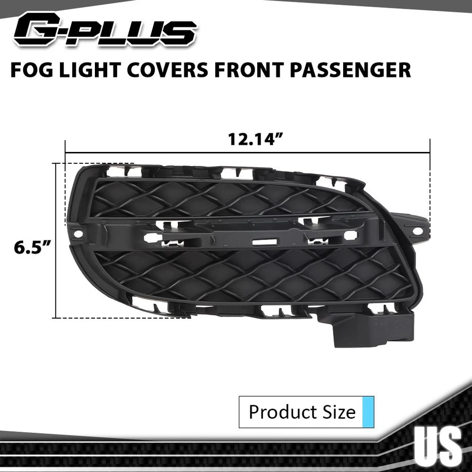 Fit For 2011-2017 Jaguar XJR XJ Fog Light Covers Front Passenger Right Side Foto 4 de 4