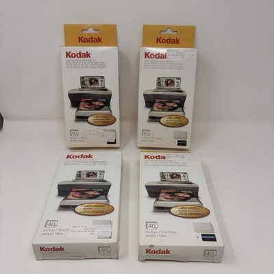Lot Of 4 Kodak Color Cartridge & Photo Paper Kit for EasyShare, 4x6in, 40 Sheets