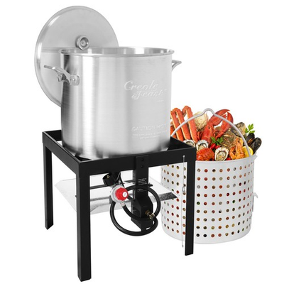 #ad 60 QT Seafood Boiling Kit with Strainer10 PSI Regulator 100000 BTU Jet Burner $159.99