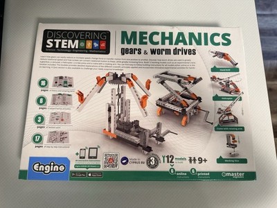 Engino Discovering STEM Mechanics Gears and Worm Drives 12 Models New Sealed