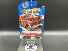 2011 Hot Wheels 178 HW City Works 5 ALARM Fire Engine Red Variation PR5 Spoke LW