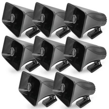 Pyle 6" PA Horn Speaker for Indoor/Outdoor Use, 50W Peak Power, Black, 8 Pack