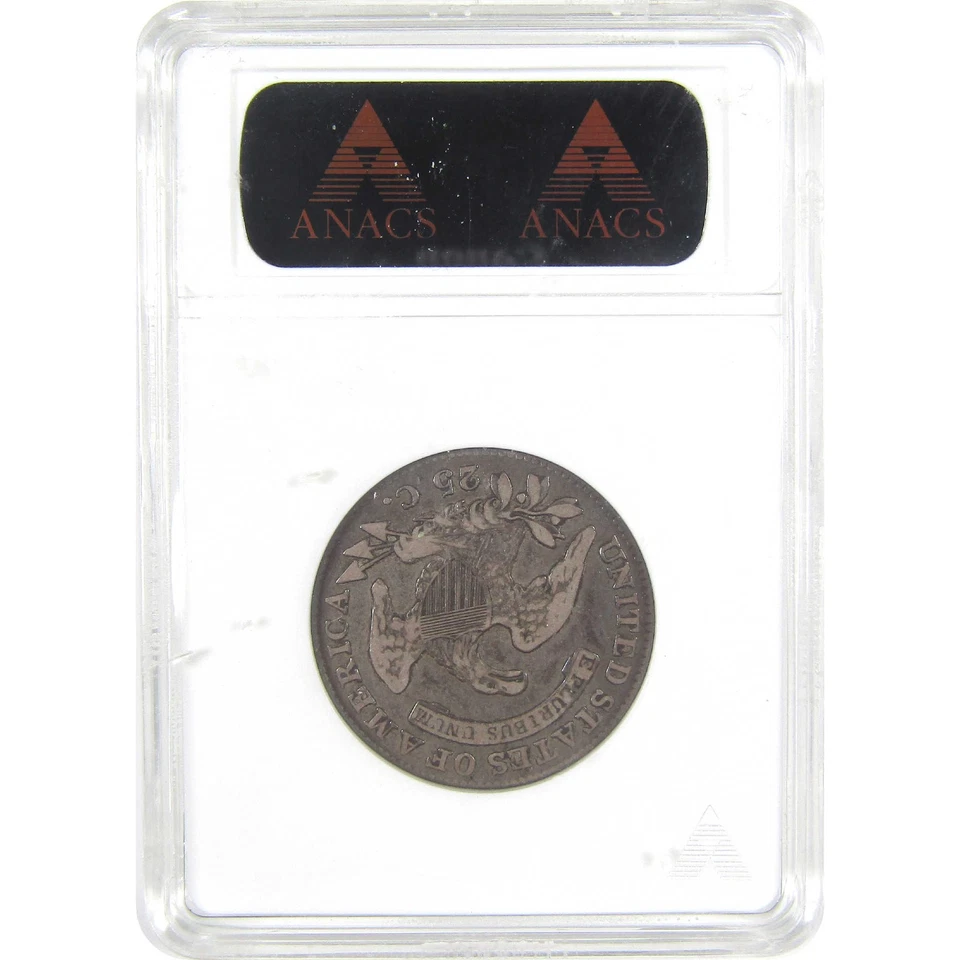 1821 Capped Bust Quarter F 15 ANACS Silver 25c Coin SKU:I17317 - Image 2 of 4