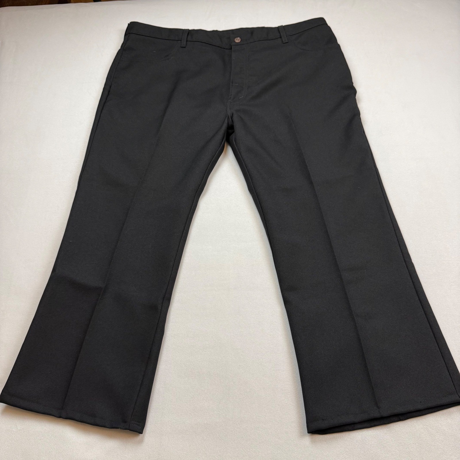 Levis 517 Mens Black Polyester Sta-Prest Bootcut Pant… - Gem