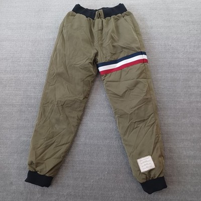 Thom Browne Down Filled Pants Kid Size 5 Olive Green Elastic Waist