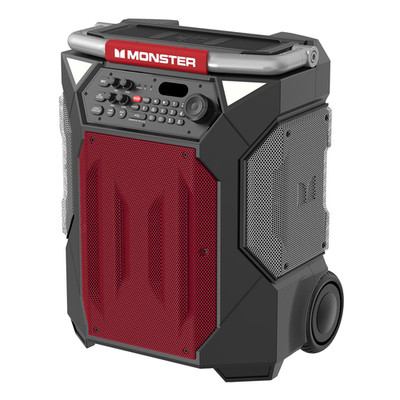 Monster Rockin Roller 360 Portable Indoor/Outdoor Bluetooth Speaker - Red/Gray