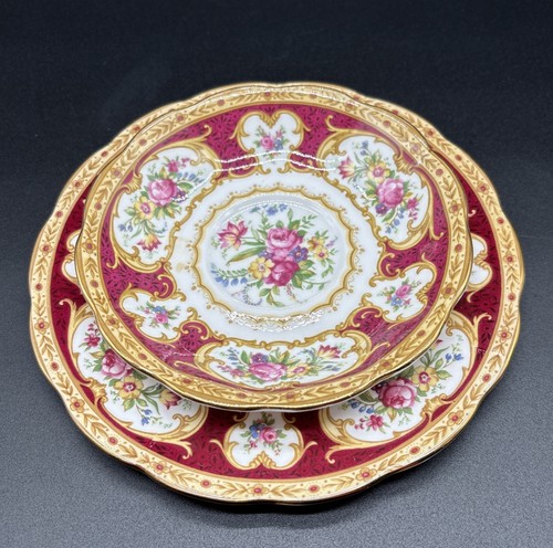 Vintage Royal Albert England Lady Hamilton Saucer & Dessert Plate Set