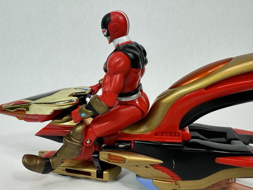 Vintage Bandai Power Rangers Time Force Quantum Strata Cycle mit Figur KOMPLETT - Bild 12 von 13