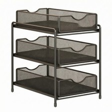 Under-Sink Storage Rack 3-Tier Under-Sink Organizer Floor-Standing for Bathroom