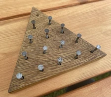 Rustic Classic Triangle Peg Game Wooden Board Game