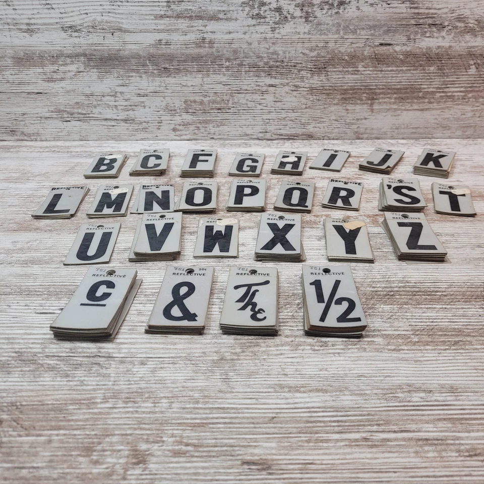 Vintage NOS Large Lot  Reflectives Letters Numbers TCI 4.7 Lbs - Image 2 of 4