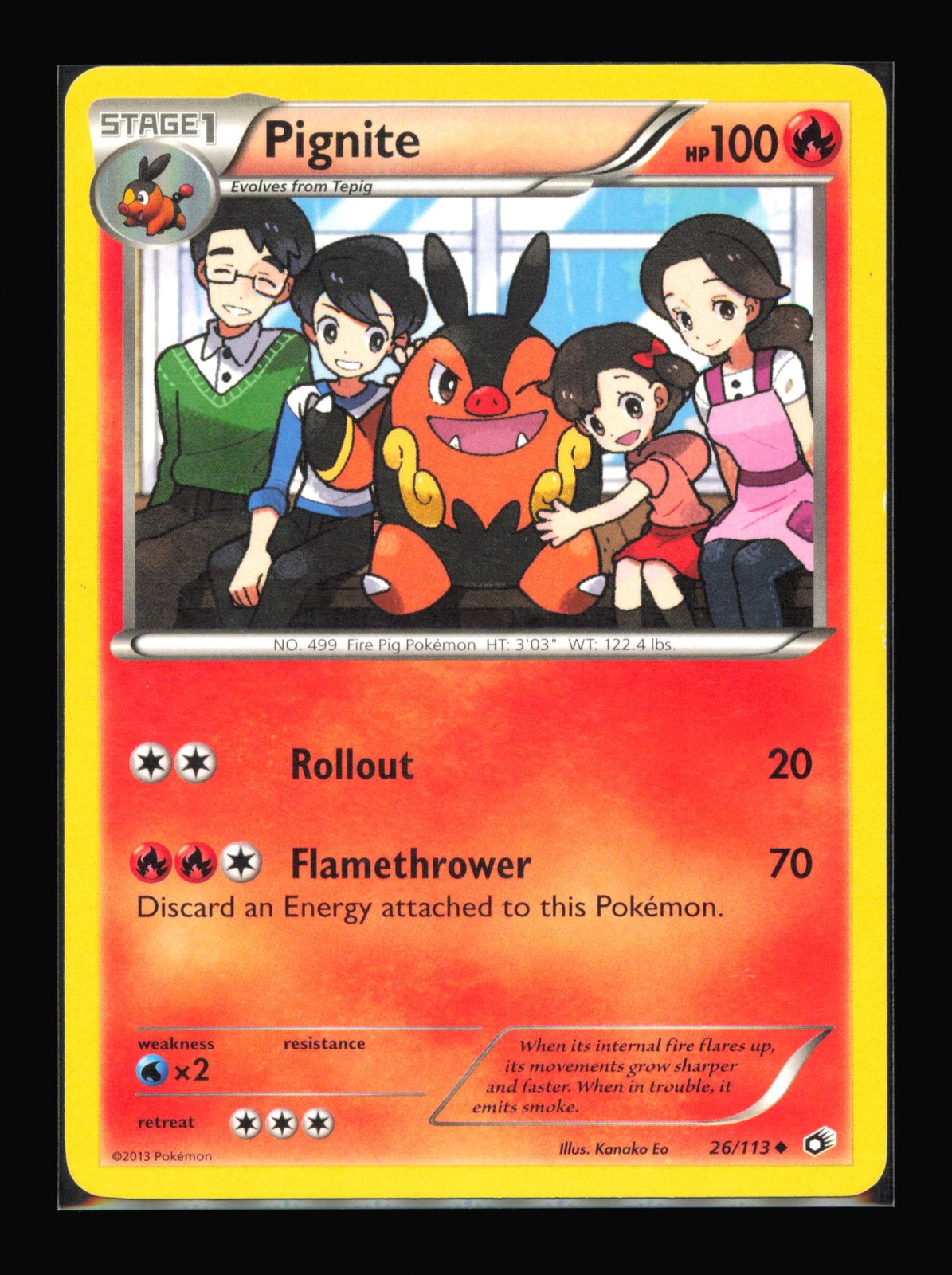 Pignite 26/113 Legendary Treasures Uncommon Pokémon TCG LP