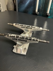 (2) Krux Grind Out Racism Standard Silver Skateboard Trucks (8.25 + 7.6) DLK K5