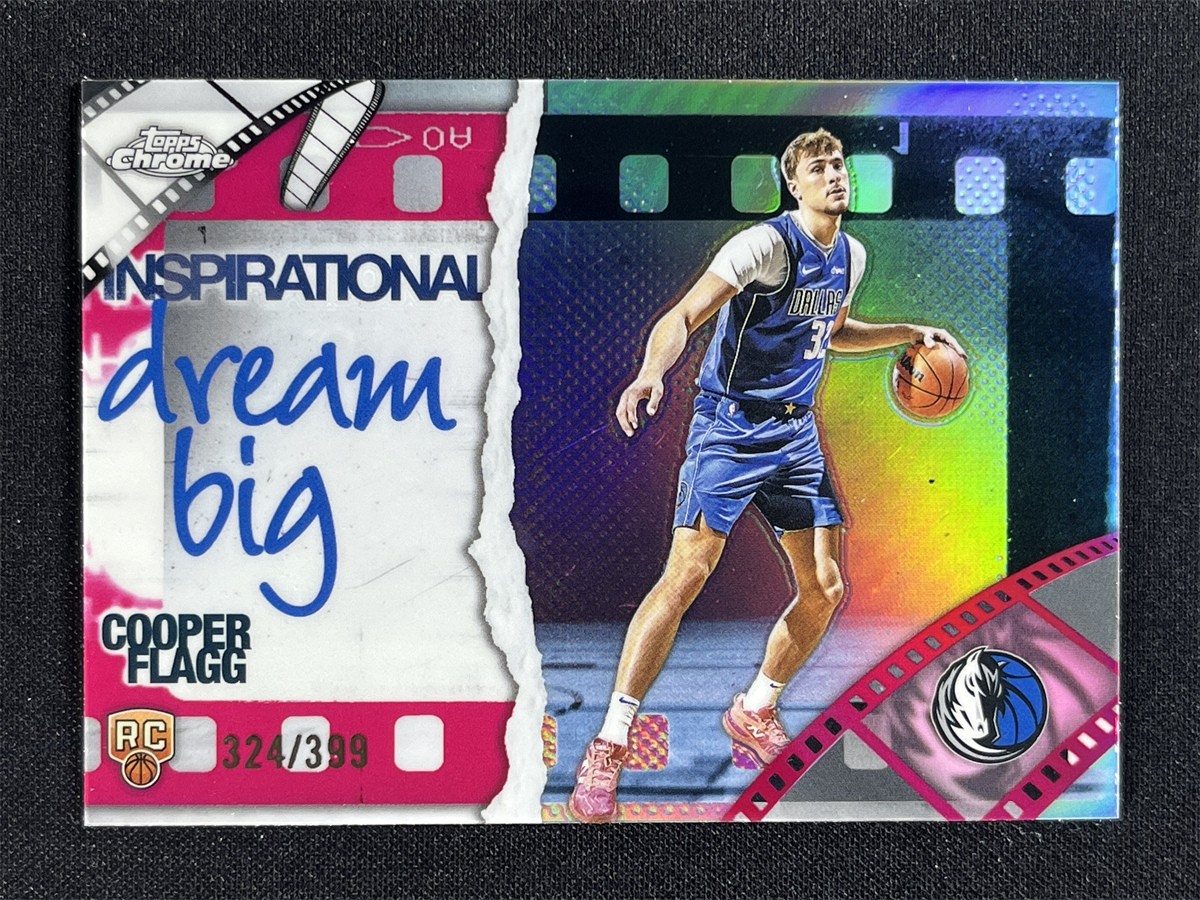 2025-26 Topps Chrome Cooper Flagg Magenta Inspirational Rookie RC Mavericks /399