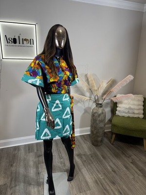 Hilda 2 Piece Skort Set | African Print Skort Outfit | Stylish Two Piece Set