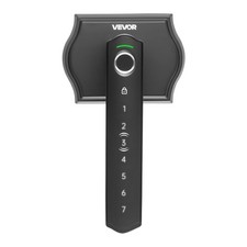 Keyless Entry Door Lock: Fingerprint  Keypad, 5s  60s Auto-Lock, -22 F to 158 F
