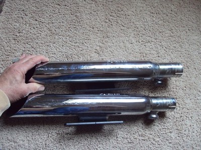 PYTHON MAMBA SLIP ON MUFFLER EXHAUST PIPES pair