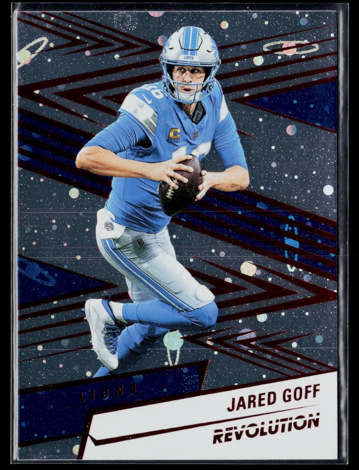 2025 Panini Revolution JARED GOFF Red Cosmo #64 Detroit Lions