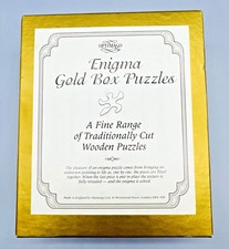 Enigma Gold Box Wooden Puzzle The Lands End 262 Pieces with Sealed Photo