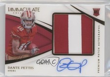 2018 Panini Immaculate Premium Rookie /99 Dante Pettis #PR-DP Patch Auto 9su