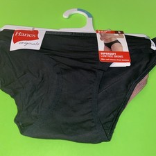 HANES 3 PACK   ASSORTED WOMENS  SUPER SOFT BLACK  TAN BIKINIS / SMALL