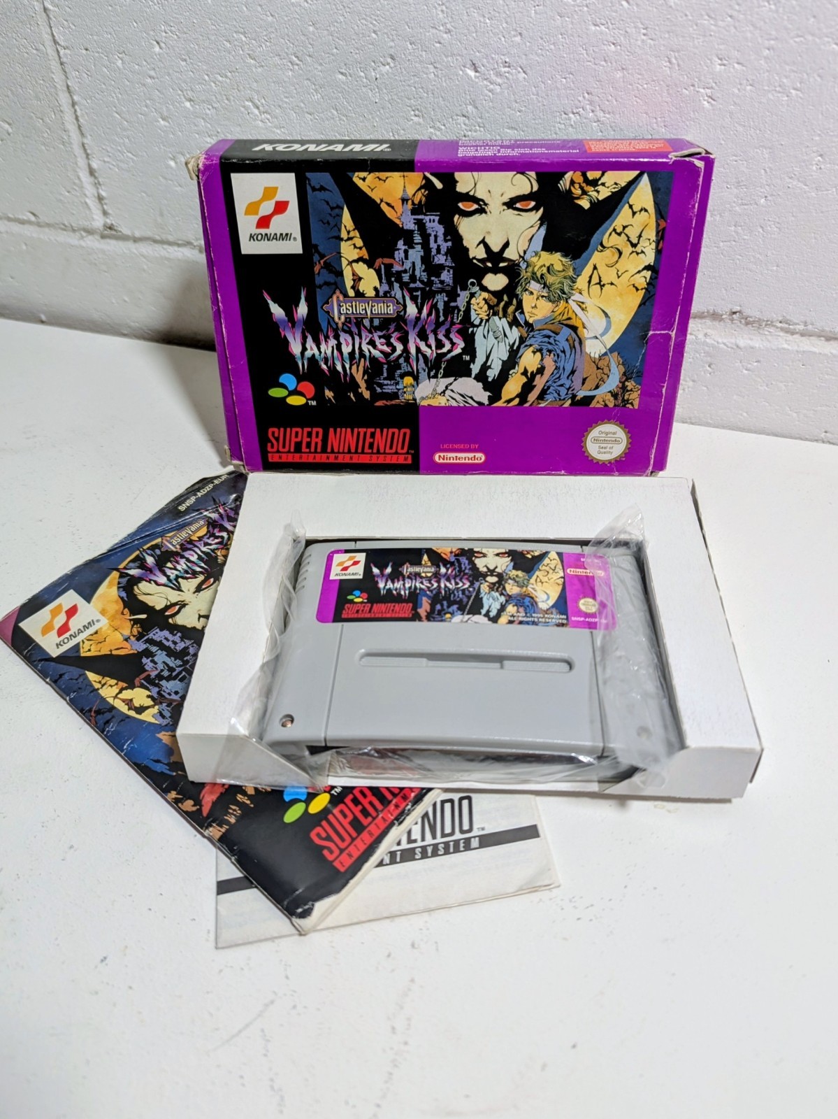 SNES SUPER NINTENDO CASTLEVANIA VAMPIRE'S KISS PAL EUR