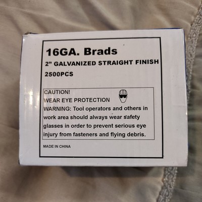 NEW Valu-Aire T50 16GA Brad 2-Inch Galvanized Straight Finish Nails 2,500-Pack