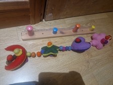 Handarbeit Filz Herz Mond Stern lang mobile Schnur Deko & Ikea Flisat Haken