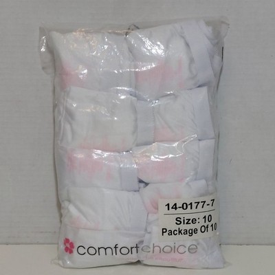 Comfort Choice Women Plus Size 10 Nylon Full Cut Panties 14-0177-7 New Lot of 10