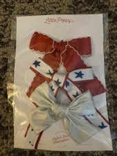 NWT Little Poppy Co Hairbow 1 Pack Of 3