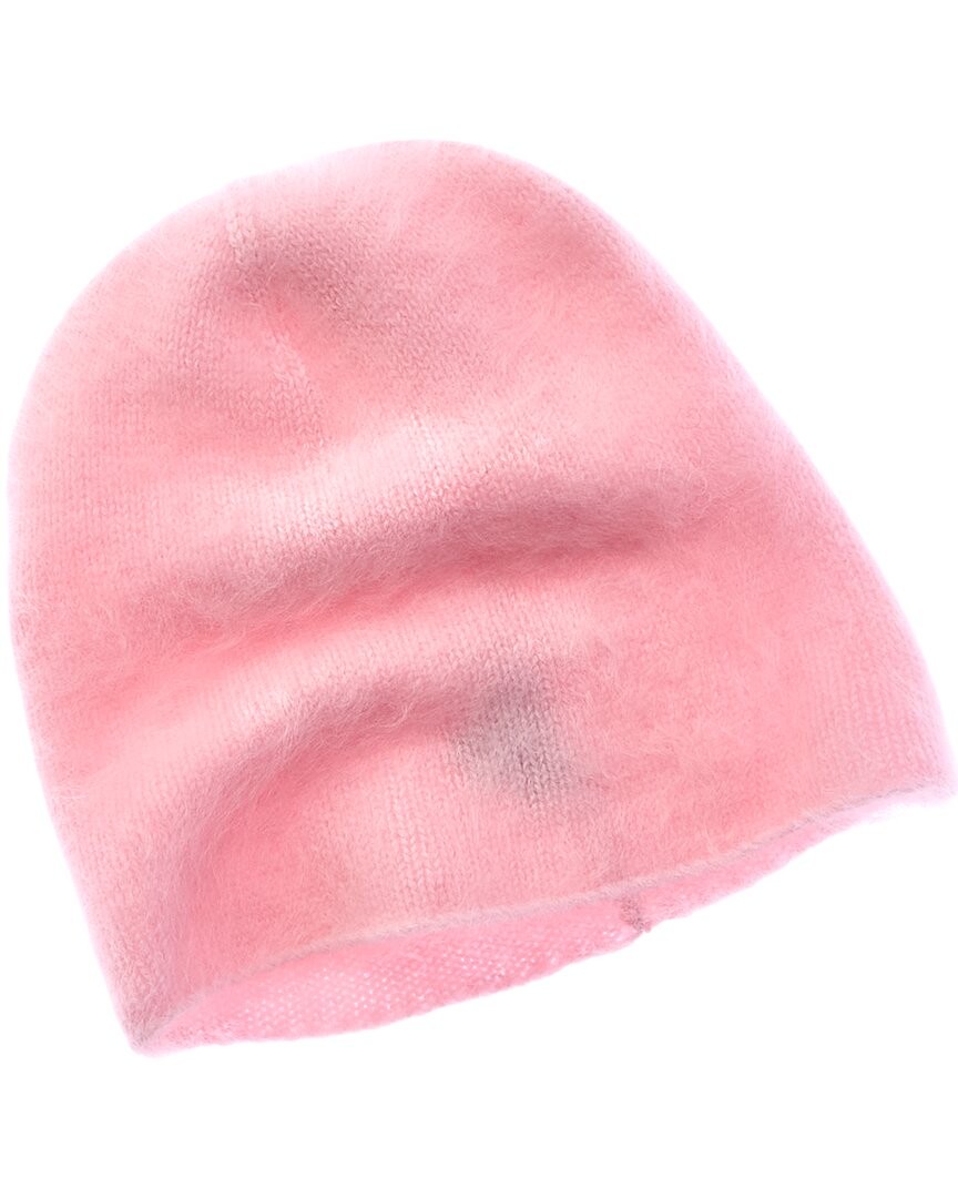 Amicale Cashmere Brushed Slouch Cashmere Beanie Women's Pink