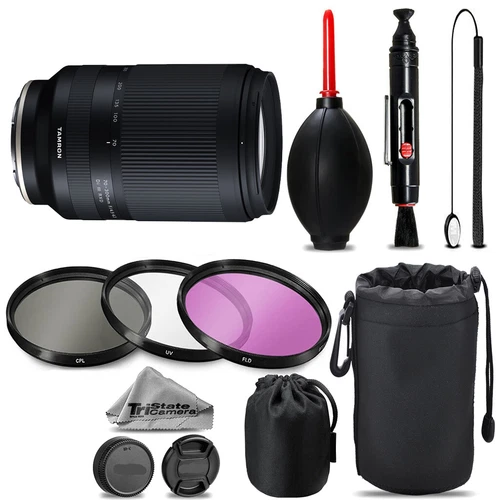 Tamron 70-300mm f/4.5-6.3 Di III RXD Lens (E) +UV +FLD +CPL +Blower Brush- Kit