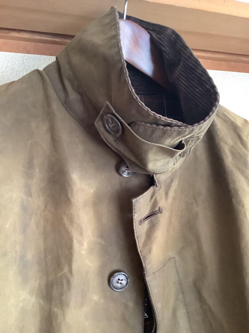 Barbour 3/4 COAT WAX Oiled Jacket Coat brown cotton size XL Barbour 3/4 COAT WAX Oiled Jacket Coat brown cotton size XL