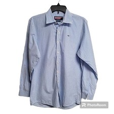 Vineyard Vines Blue And White Check Plaid Button Down Long Sleeve Shirt Boys XL