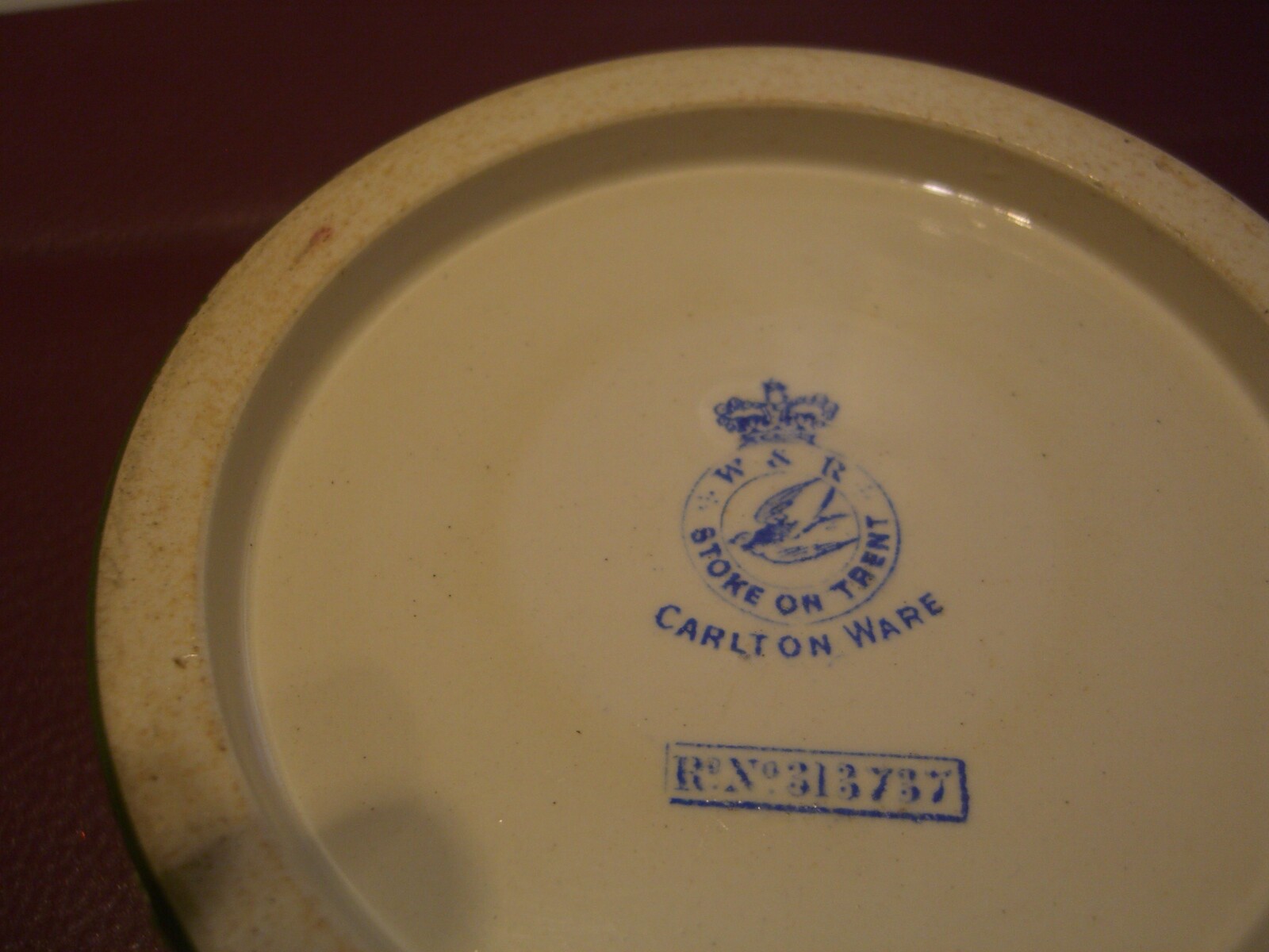 W & R Stoke On Trent ‘CARLTON WARE’Circa 1900 Match Striker Holder
